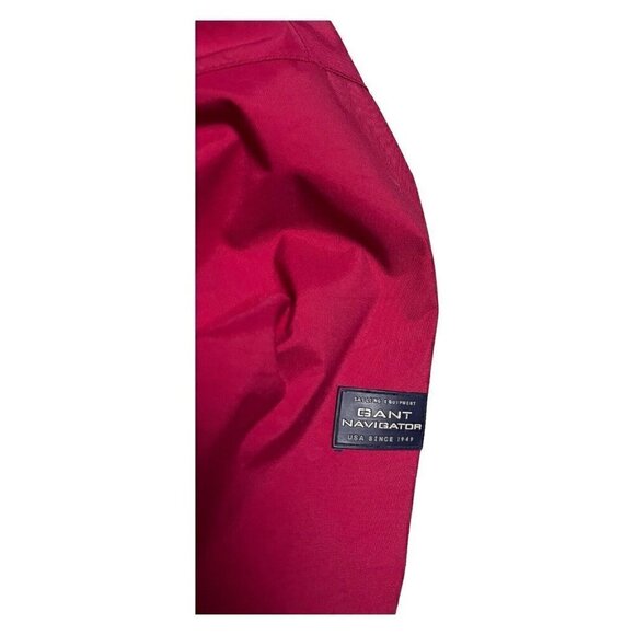 GANT Navigator 12M Designer Waterproof Rain Jacket Red - Mens Small - Picture 3 of 6